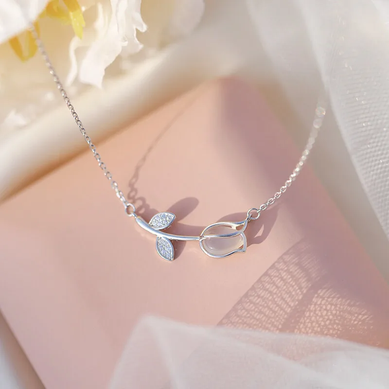 Rosen Halskette - Silver