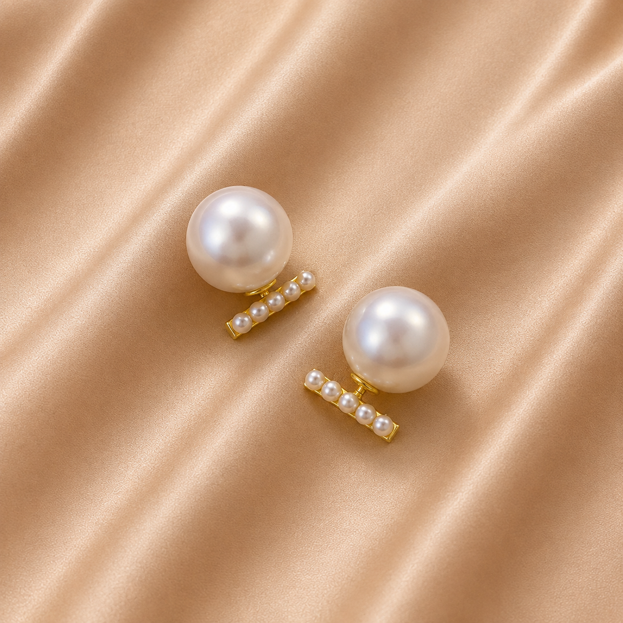 Perlen-Ohrstecker aus Edelstahl – Zeitlose Eleganz in Gold
