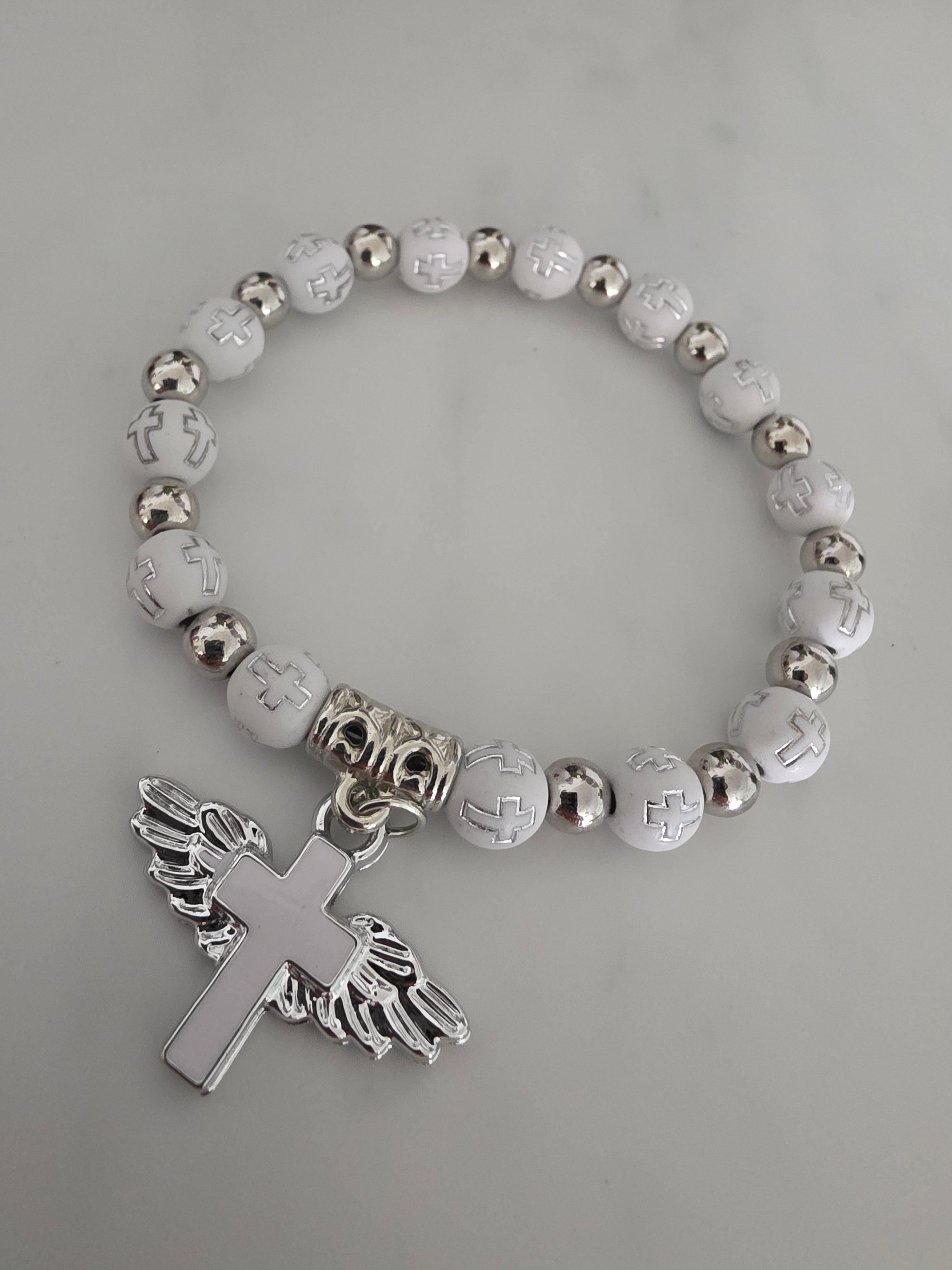 Trend-Armband: Silver Cross & Wings