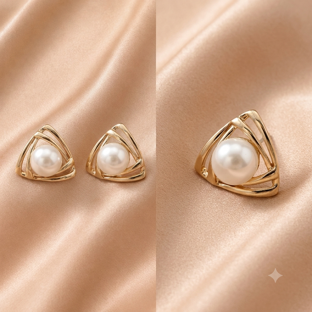 Elegante Edelstahl-Ohrstecker mit Perle – Zeitlos & Stilvoll