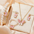 Verspieltes Schmetterlings- & Perlen-Schmuckset – Ein Hauch von Frühling