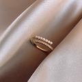 Statement-Ring „Wellen-Design“ in Gold-Optik