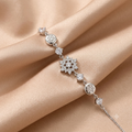 Elegantes Edelstahl-Armband mit Zirkonia-Schneeflocke & Sternen
