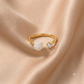 Romantischer Rosen-Ring mit Zirkonia-Akzent