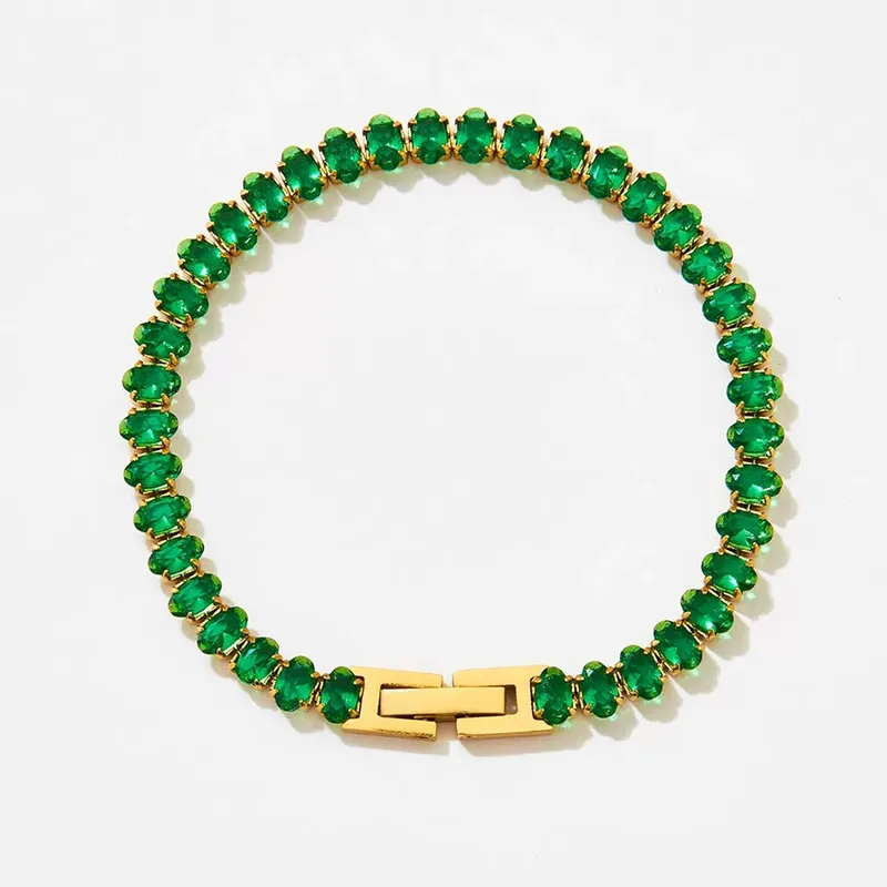 Tennis-Armkette „Emerald Glamour“